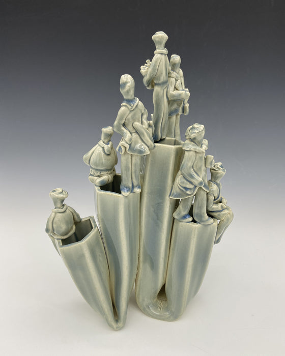 Intersection, 2025, ceramic stoneware, 10.5 x 7 x 6.5 in. / 26.67 x 17.78 x 16.51 cm.