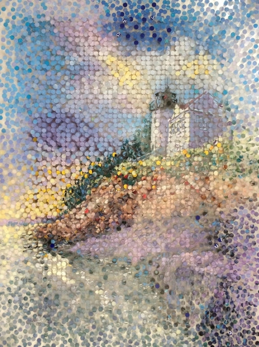 Bass Harbor, 2019, mixed media, 20 x 15 in. / 50.8 x 38.1 cm.