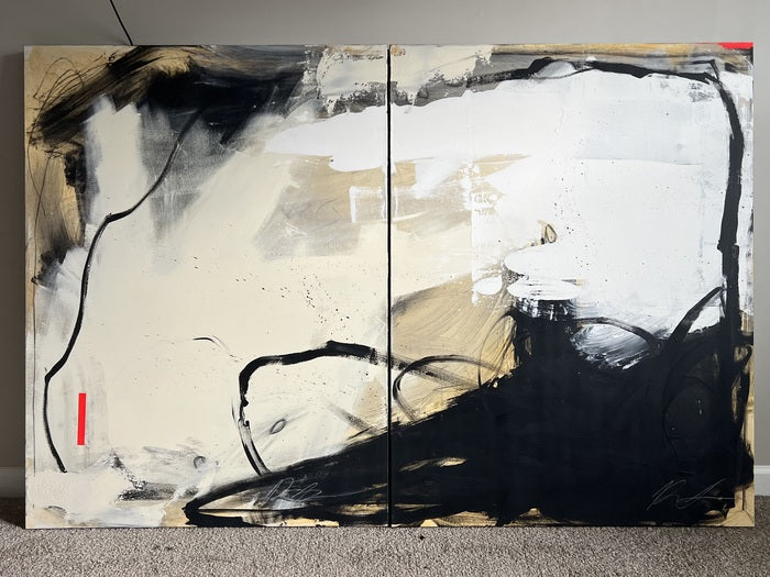 Sonder, 2025, acrylic and charcoal, 48 x 72 in. / 121.92 x 182.8 cm.