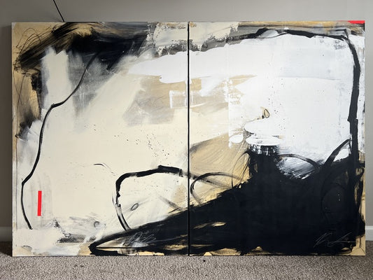 Sonder, 2025, acrylic and charcoal, 48 x 72 in. / 121.92 x 182.8 cm.