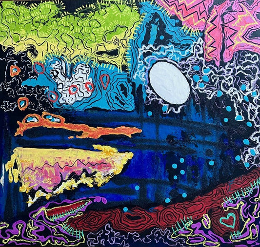 Puerto Rico, 2026, mixed media, 24 x 24 in. / 60.96 x 60.96 cm.