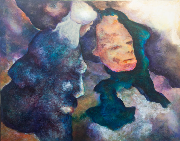 Wisdom from Earlier Time, 1979, acrylic on canvas, 42 x 54 in. / 106.68 x 137.16 cm.