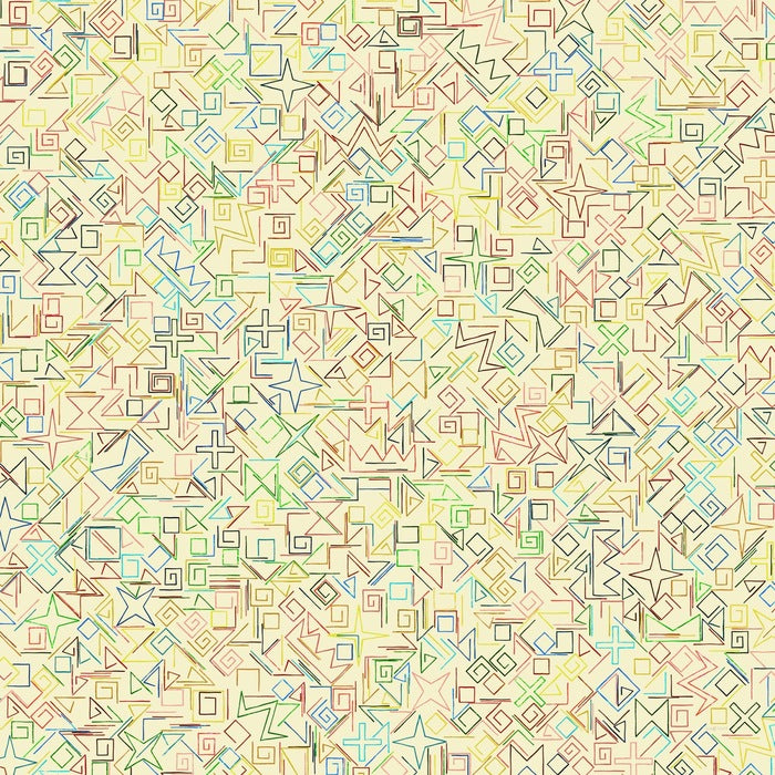 Doodle In Many Colors, 2025, digital, 48 x 48 in. / 121.92 x 121.92 cm.