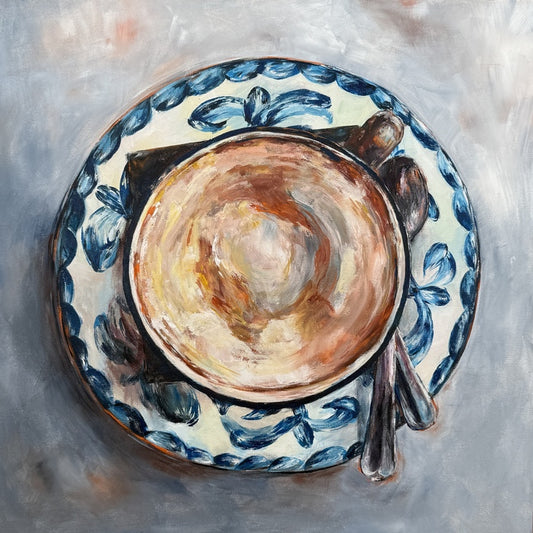 Coffee Stains, 2026, acrylic on canvas, 24 x 24 in. / 60.96 x 60.96 cm.