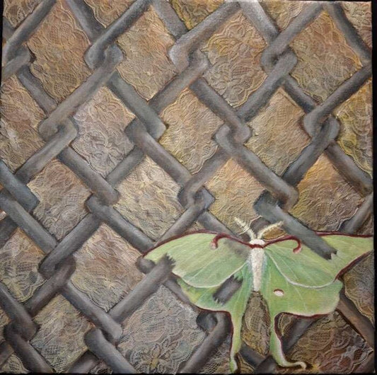 Confinement of the Divine Feminine, 2025, oil on canvas, 20 x 16 in. / 50.8 x 40.64 cm.