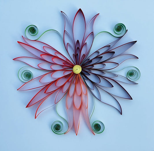 Fire Flower, 2025, paper on paper, 12 x 12 in. / 30.48 x 30.48 cm.