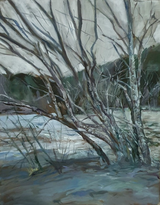 Squamish Trees, 2022, oil, 14 x 18 in. / 35.56 x 45.72 cm.