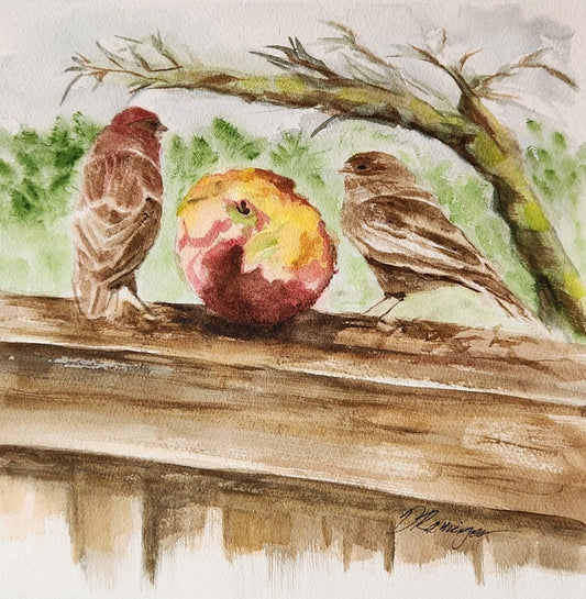 Lunch?, 2026, watercolor, 12 x 12 in. / 30.48 x 30.48 cm.