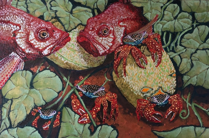 Crabalope, 2018, acrylic on canvas, 24 x 36 in. / 60.96 x 91.44 cm.