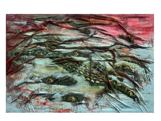 Feeling, Not Seeing, 2026, mixed media, 48 x 32 in. / 121.92 x 81.28 cm.