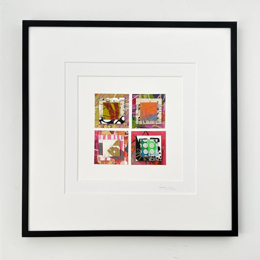 Stacked, 2025, mixed media, 12 x 12 in. / 30.48 x 30.48 cm.