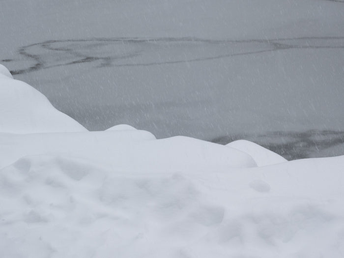 Snow and Water 1, 2026, archival photographic print, 16 x 20 in. / 40.64 x 50.8 cm.