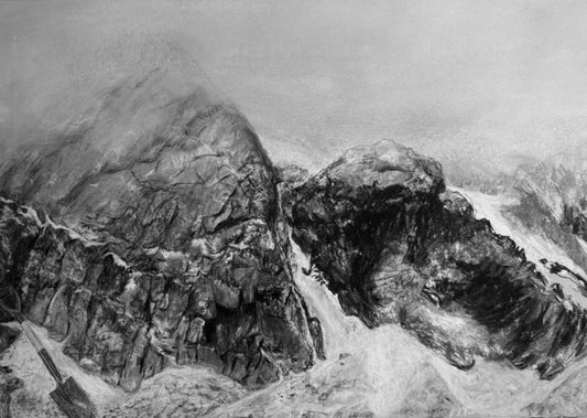 Adverse Possession #3, 2026, charcoal and pastel on paper, 24 x 30 in. / 60.96 x 76.2 cm.