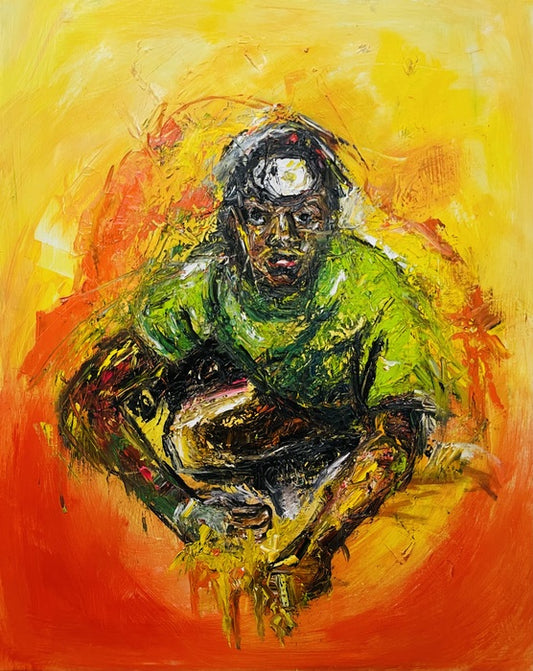 Rebirth Through Strength, 2024, acrylic and oil on canvas, 60 x 76 in. / 152.4 x 193.04 cm.