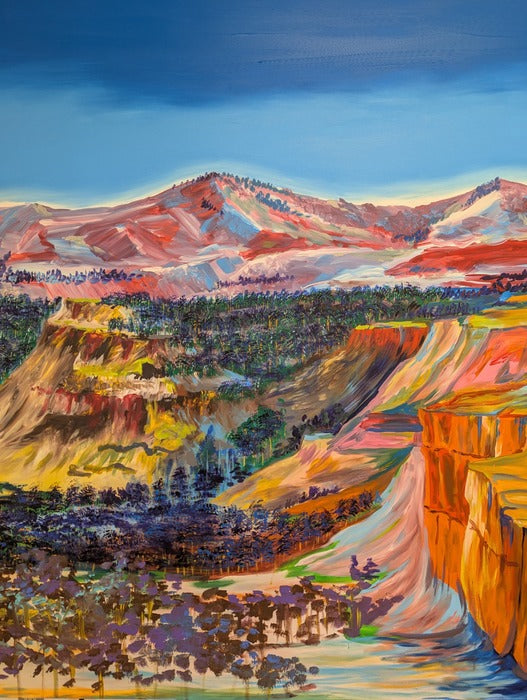 Pajarito Mountain, 2025, acrylic on canvas, 70 x 62 in. / 177.8 x 157.48 cm.