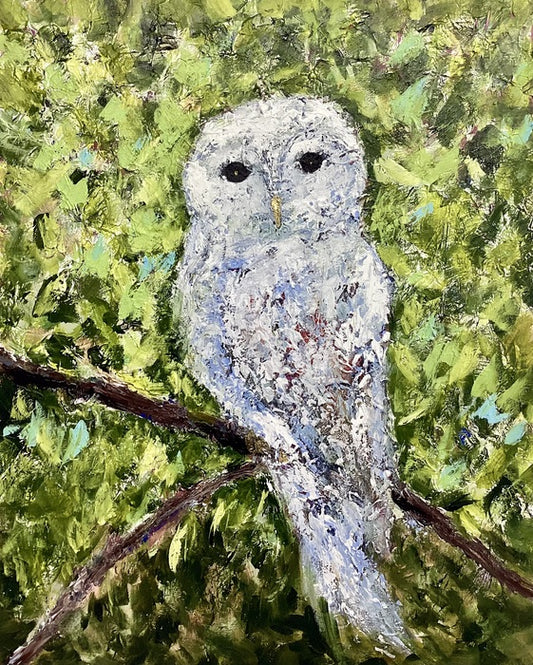 Fully Present, 2026, acrylic and gold leaf, 30 x 24 in. / 76.2 x 60.96 cm.