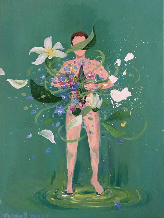 Love, 2017, acrylic on canvas, 16 x 12 in. / 40.64 x 30.48 cm.