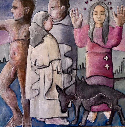 Eulogy, 2026, oil and acrylic on canvas, 36 x 36 in. / 91.44 x 91.44 cm.