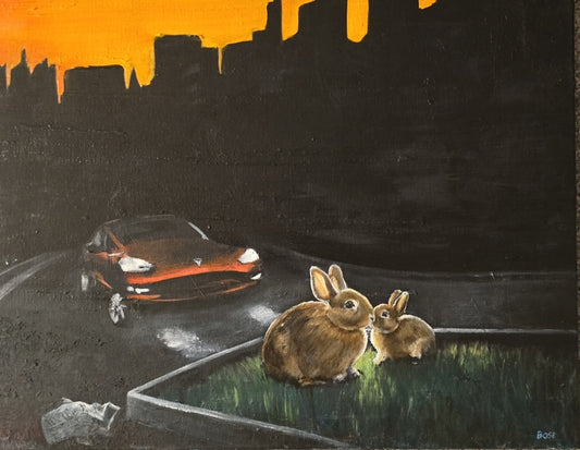Anchor Baby, 2025, oil on canvas, 12 x 24 in. / 30.48 x 60.96 cm.