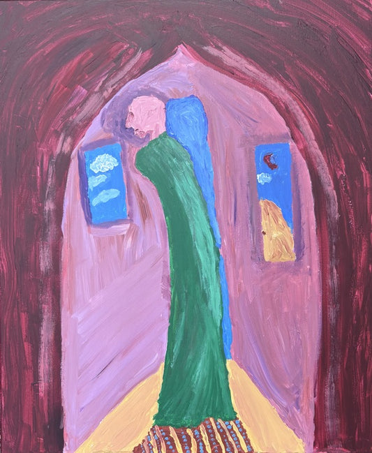 Zahir and Batin, 2026, acrylic, 24 x 20 in. / 60.96 x 50.8 cm.