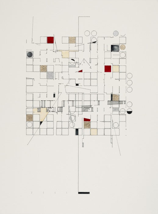 Spatial Geographies | Archive, 2025, mixed media, 12 x 9 in. / 30.48 x 22.86 cm.