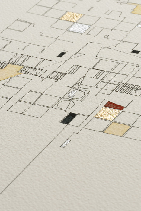 Spatial Geographies | Archive, 2025, mixed media, 12 x 9 in. / 30.48 x 22.86 cm.