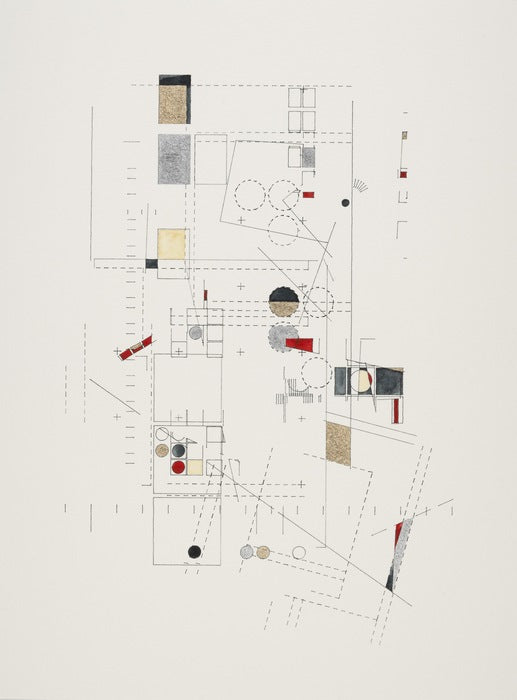 Spatial Geographies | Tannery, 2025, mixed media, 12 x 9 in. / 30.48 x 22.86 cm.