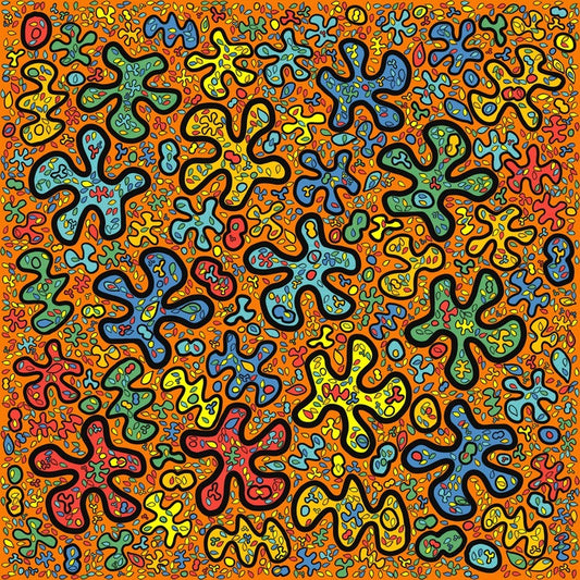 Orange With Leafy, 2026, digital, 48 x 48 in. / 121.92 x 121.92 cm.