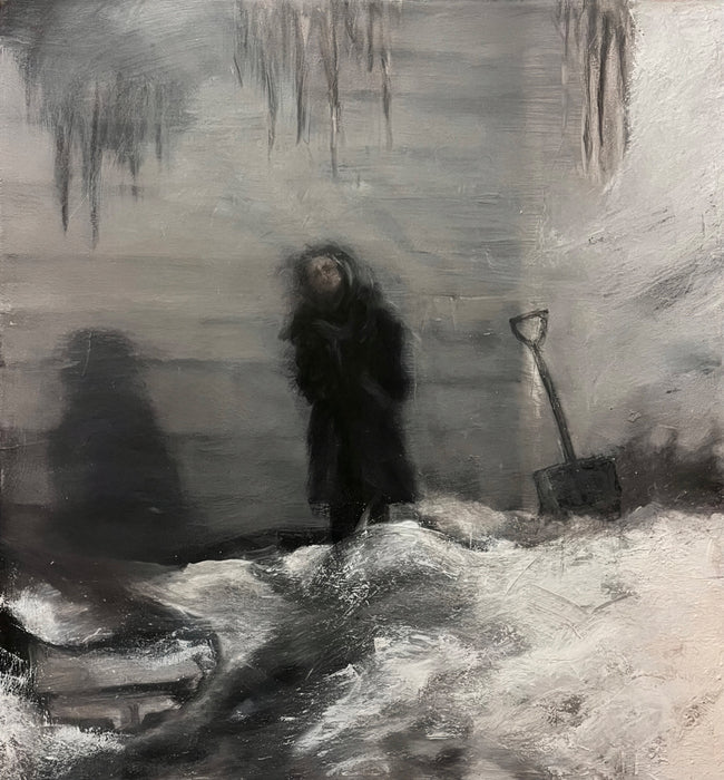 It's too Cold to Play Outside, 2024, oil on canvas, 40 x 36 in. / 101.6 x 91.44 cm.