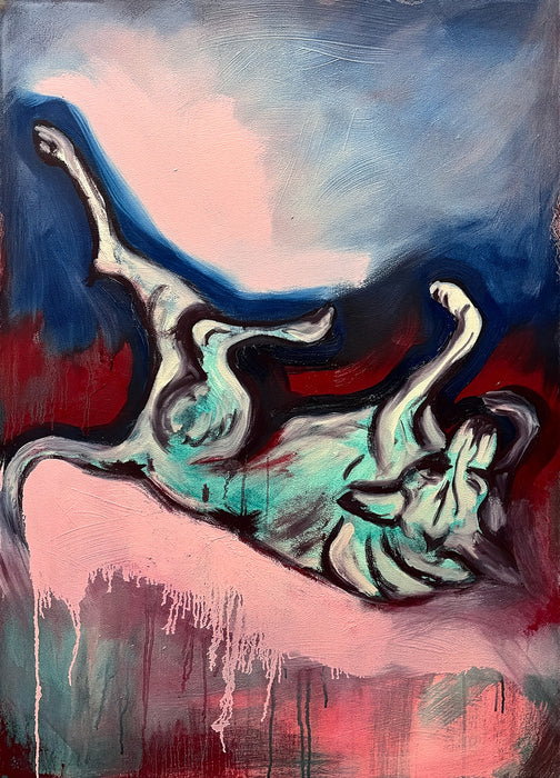 Didn’t Have the Heart to Tell Him, 2025, oil on canvas, 43 x 31 in. / 109 x 78.74 cm.