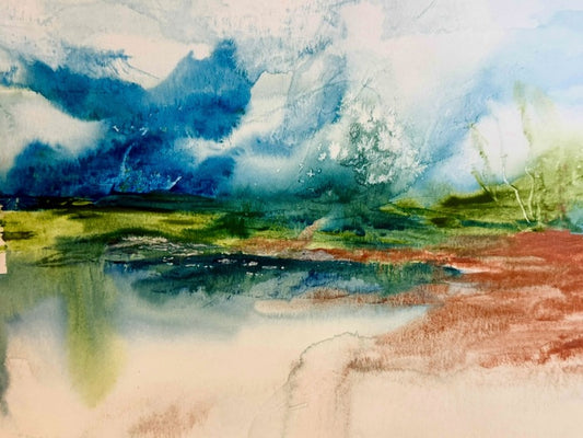 Land ‘scape?, 2025, watercolor, 12 x 9 in. / 30.48 x 22.86 cm.