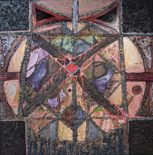 Hyperreal Anthropocene, 2021, oil on canvas, 84 x 84 in. / 213.36 x 213.36 cm.