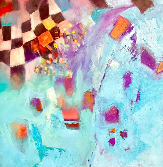 Falling Apart!, 2026, soft wax oil, 24 x 24 in. / 60.96 x 60.96 cm.