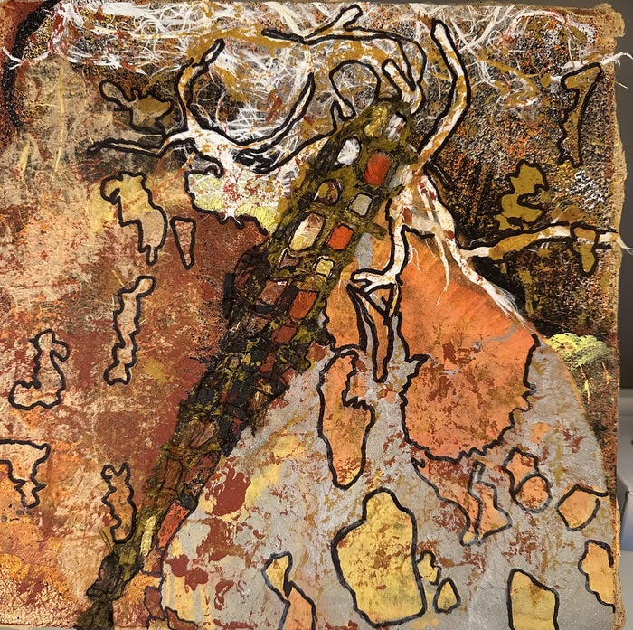 A Map of the Imagination, 2026, mixed media, 12 x 12 in. / 30.48 x 30.48 cm.