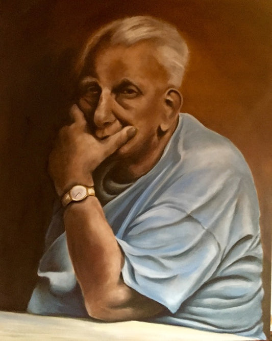 The Press of Time, 2020, oil on canvas, 24 x 18 in. / 60.96 x 45.72 cm.