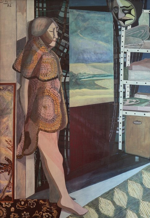 Meine Mutter Mit Maske (My Mother With Mask), 1982, egg tempura on canvas, 115 x 80 cm. / 45.2 x 31.4 in.