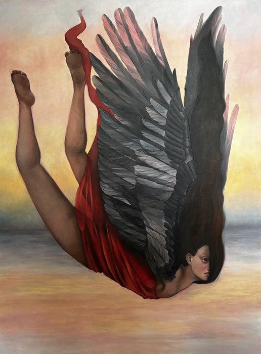 If I Grew Wings, 2025, oil on canvas, 48 x 36 in. / 121.92 x 91.44 cm.