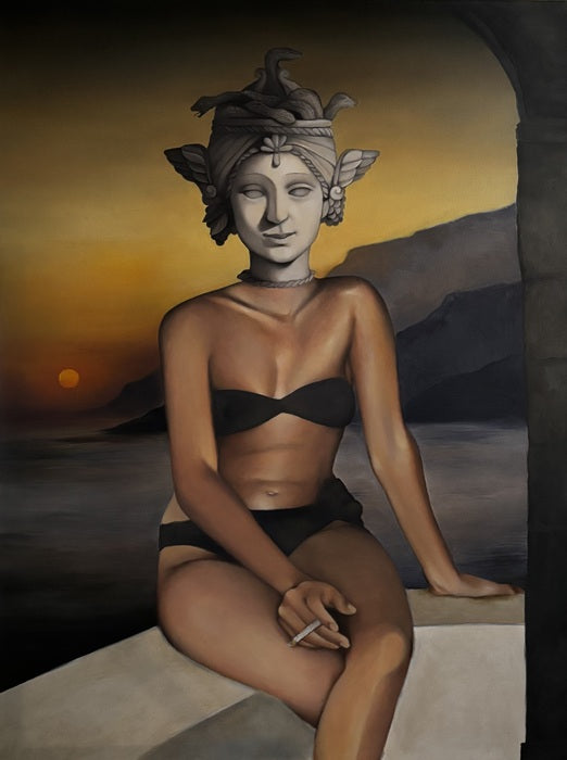 Amore e Orrore, 2026, oil on canvas, 40 x 30 in. / 101.6 x 76.2 cm.
