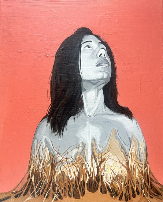 Stripped of Sanity, 2026, acrylic, 20 x 16 in. / 50.8 x 40.64 cm.