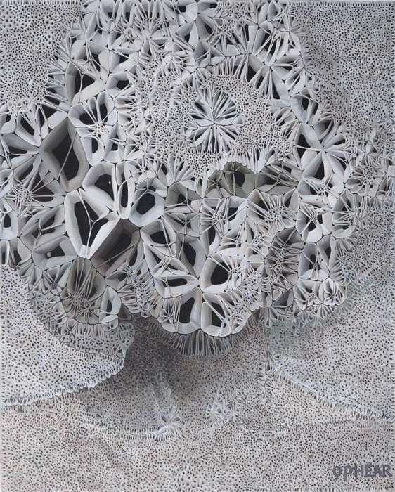 Behind Every Mask Is A Face And Behind That A Story, 2026, oil on canvas, 124 x 100 cm. / 48.8 x 39.3 in.