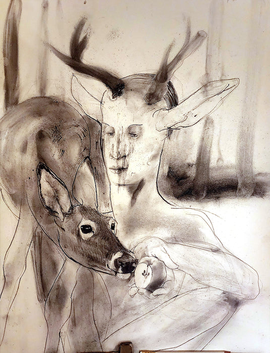 Cernunnos #1, 2026, graphite on paper, 20 x 30 in. / 50.8 x 76.2 cm.