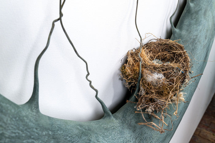 Nest Egg, 2026, mixed media, 48 x 62 in. / 121.92 x 157.48 cm.