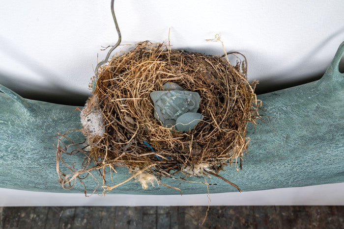 Nest Egg, 2026, mixed media, 48 x 62 in. / 121.92 x 157.48 cm.