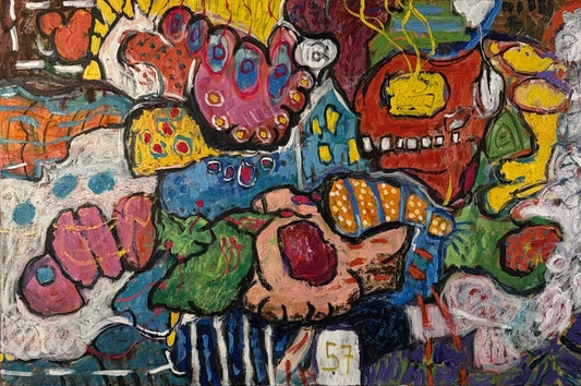Psychodynamic!, 2026, mixed media, 24 x 36 in. / 60.96 x 91.44 cm.