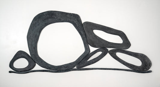 "Still" Woman, 2024, mixed media, 45 x 101 in. / 114.3 x 256.54 cm.