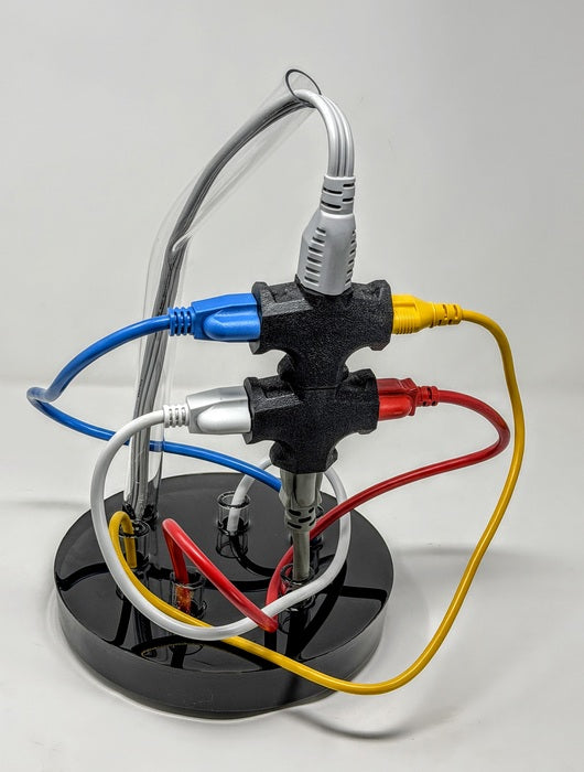 Power Play, 2026, mixed media, 17 x 12 x 12 in. / 43.18 x 30.48 x 30.48 cm.