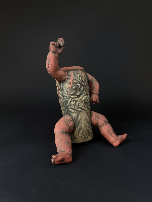 Try This On #2, 2026, ceramic, 14 x 4 x 4 in. / 35.56 x 10.16 x 10.16 cm.