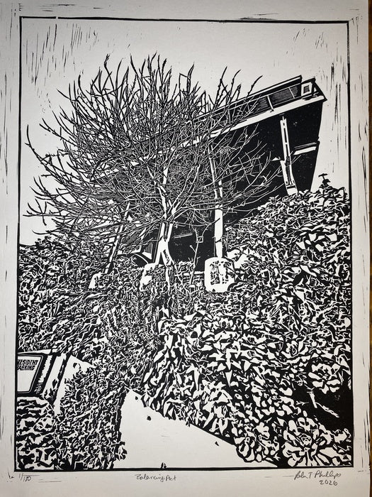 Balancing Act, 2026, printmaking, 14 x 10 in. / 35.56 x 25.4 cm.