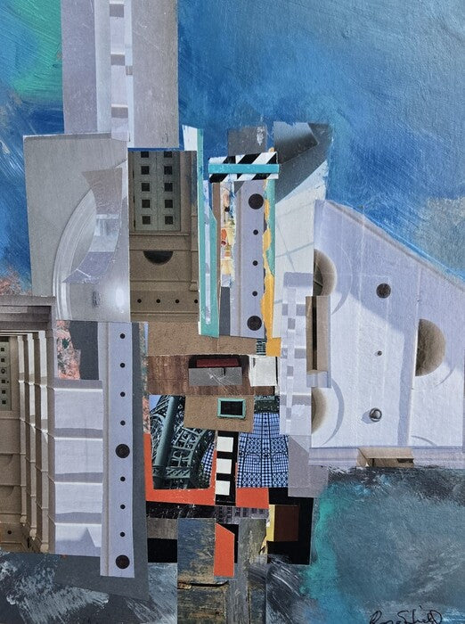Structures in Layered Dialogue, 2026, mixed media, 10 x 8 in. / 25.4 x 20.32 cm.