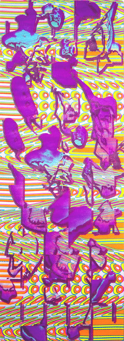 Sequential Decomposition (Am I Minimal Enough), 2026, silkscreen on cardstock, 19 x 7 in. / 48.26 x 17.78 cm.